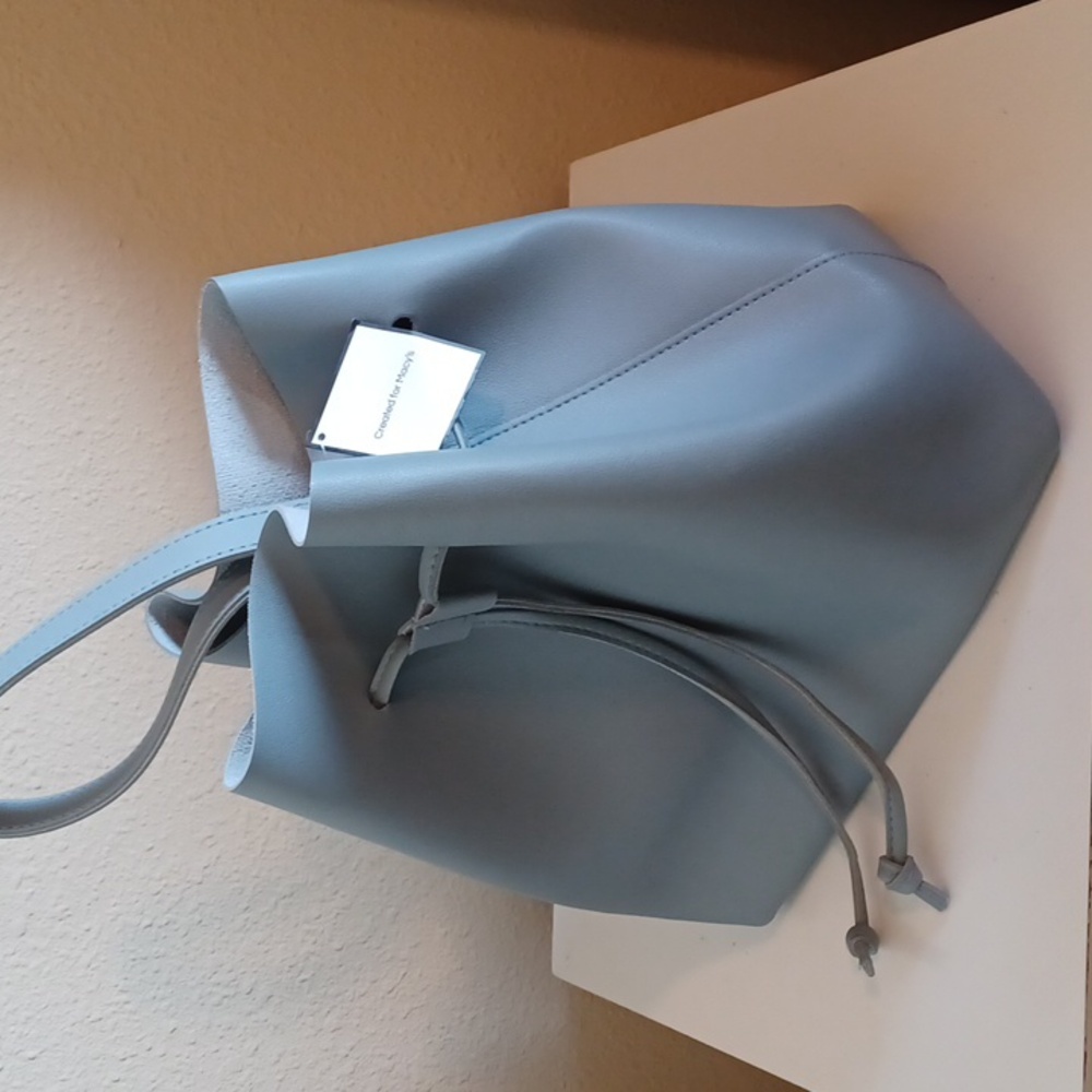 Nwt ** Macy's Bucket Drawstring Shopping Shoulder… - image 3